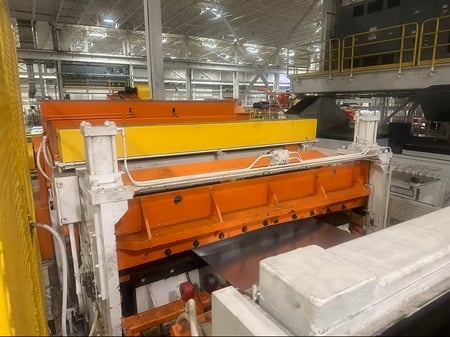 0.1" x 74" Trapezoidal Cut-to-Length Line, L to R, 19-roll leveler, 168" max. blank length, 300 FPM, 1989 - Image 3