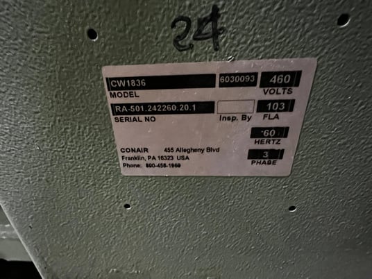 18" x 36" Rapid #CW1836, Pull Roll Granulator, 75 HP, 5 Fly Knife Open Rotor, Direct Drive Pull Rolls - Image 2