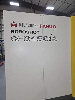 500 Ton, 31.25 oz., Milacron-Fanuc #A-S450iA, Roboshot Injection Molder, Fanuc 31-iB w/ robot, 2020 - Image 4