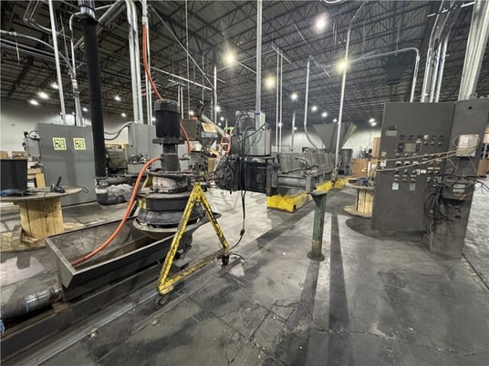 8" Egan/Beringer, Pelletizing Line, 36:1 L/D, 300 HP, Water Ring Pelletizer, Gala 3016 ECLN Spin Dryer, Witte - Image 2