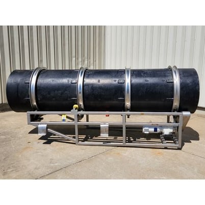 35" x 144" Custom Metal Craft Inc., polymer rotary coating drum tumbler - Image 2