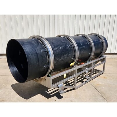 35" x 144" Custom Metal Craft Inc., polymer rotary coating drum tumbler - Image 3