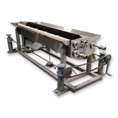 54" wide, Motorized Sanitary Conveyor Belt Washing System, 1/2 HP - Image 1