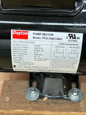 Dayton Centrifugal Pump 2ZXL7 1-1/4 in NPT Inlet, 1 in NPT Discharge 82 ft Max Head - Image 2