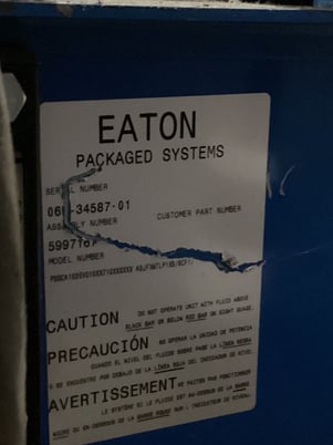 Eaton Vickers #PSSCA1020VO10XX710XXXXXX-A2JFXWTLP1XB/8CF1/, Hydraulic Pump System - Image 7