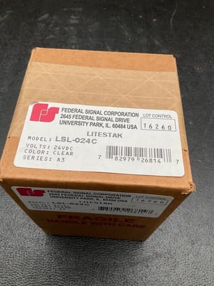 Federal Signal #LSL-024C, Litestak Stack Light Module 24VDC Clear, NEW - Image 2
