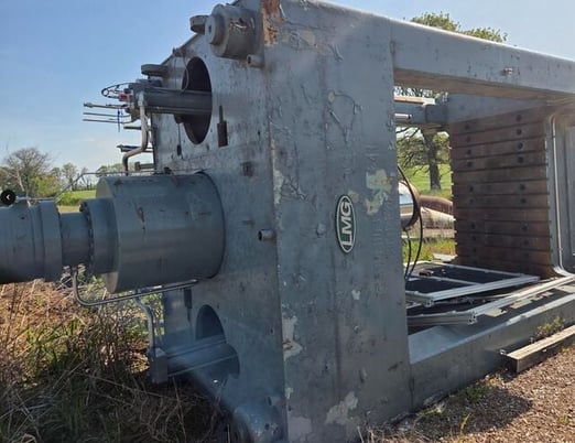 500 Ton, LMG #500HD3724841, heavy duty hydrauilc compression press, 28" stroke, 48" x 60" platen - Image 2