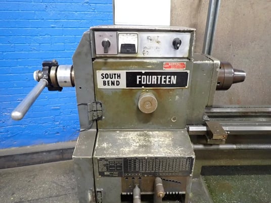 14" x 36" South Bend #14, Lathe, 1" bore, 3jaw 2" chuck, tool post, tailstock - Image 2