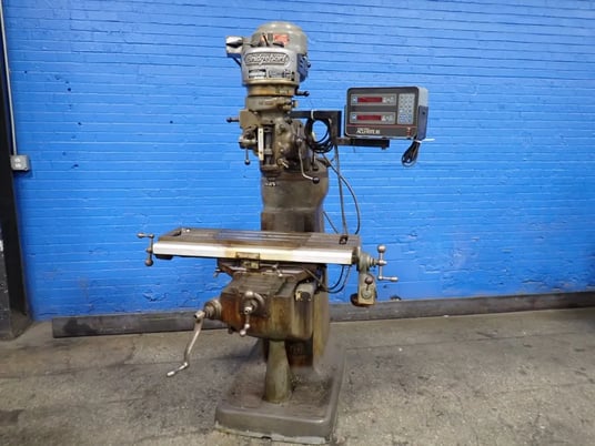 Bridgeport, Vertical Mill, 9" x 36" table, Bausch & Lomb AcuRite III digital read out, 1 HP - Image 1