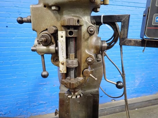 Bridgeport, Vertical Mill, 9" x 36" table, Bausch & Lomb AcuRite III digital read out, 1 HP - Image 6