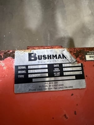 60000 lb. Bushman, C-hook, 74" arm, 31" height - Image 4