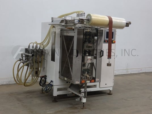 Circle #V16S, 6-up, servo driven, form, fill, seal liquid/paste machine, AB PLC & Panelview HMI - Image 1
