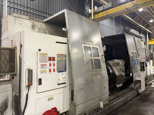 Okuma #Impact-LU45, CNC turning center, OSP-P200L Control, 33" swing, (2) 3-jaw 24" air chucks, 2008 - Image 1