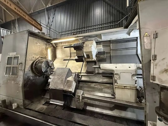 Okuma #Impact-LU45, CNC turning center, OSP-P200L Control, 33" swing, (2) 3-jaw 24" air chucks, 2008 - Image 2