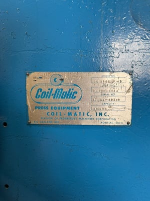 10000 lb. Coil-Matic #CC-1860-P-5, cradle-straightener, 18" W x .187" stock, 60" outside dimension - Image 2