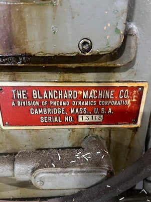 Blanchard #11-16, vertical spindle rotary surface grinder, 16" chuck, 20" swing inside guard, 7" height under - Image 2