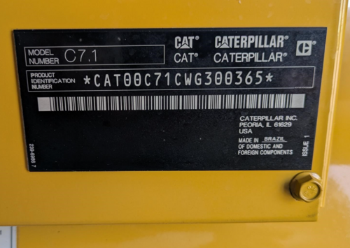 200 kW Caterpillar #D200-2, Diesel Generator, 3ph, C7.1 Engine, sound attenuated enclosure, 1640 Gal Tank - Image 9