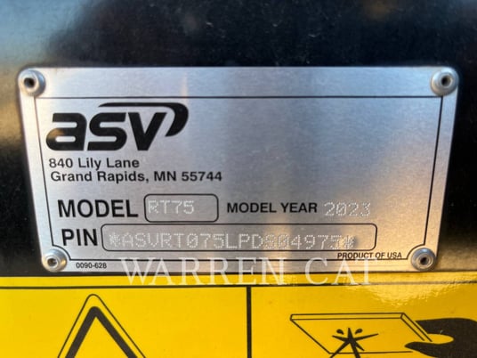Asv Posi-Track RT75, Track Loader, 1062 hours, S/N: DS04975, 2023 - Image 6