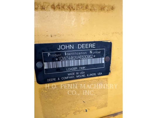 John Deere 744, Wheel Loader, 9846 hours, S/N: 630962, 2010 - Image 6