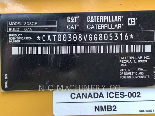 Caterpillar 308, 339 hours, S/N: GG805316, 2022 - Image 6