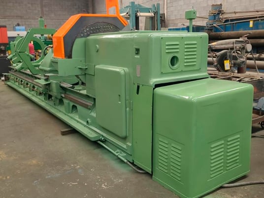 45" x 210" Shepard-Niles #DLZ-1000, Lathe, 4" bar, 4-jaw 39-1/2" chuck, vari-speed drive, 2 steady rests - Image 2