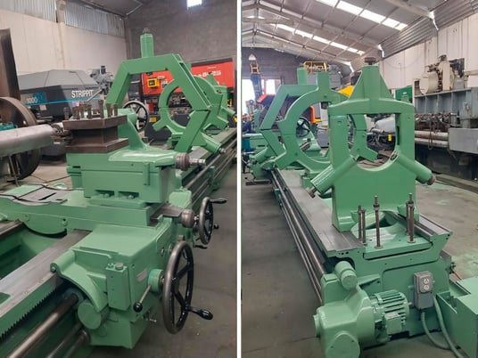 45" x 210" Shepard-Niles #DLZ-1000, Lathe, 4" bar, 4-jaw 39-1/2" chuck, vari-speed drive, 2 steady rests - Image 3