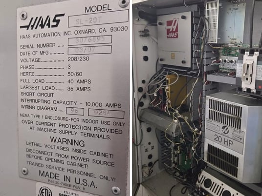 Haas #SL-20T, CNC Lathe, 23" x 20", 2007 - Image 4