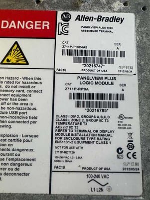Allen-Bradley Color Touch Display Module 2711P-RDT10C A Ser F - Image 2