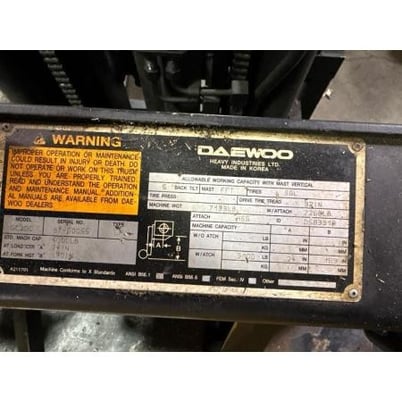 4000 lb. Daewoo Doosan #GC20C, LP Forklift - Image 3