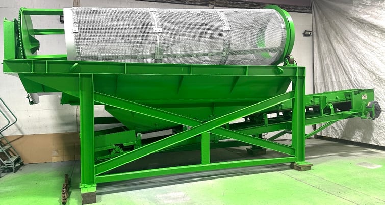 Rotary Trommel Screener, with cleaning brushes for rotating Drum Screen. - Image 6