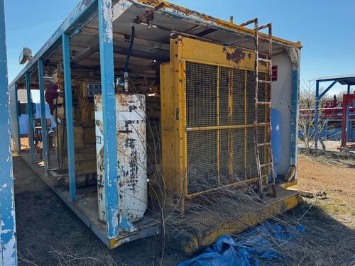 Texas First Industrial #F-1000, triplex mud pump, Caterpillar D398 powered engine - Image 1