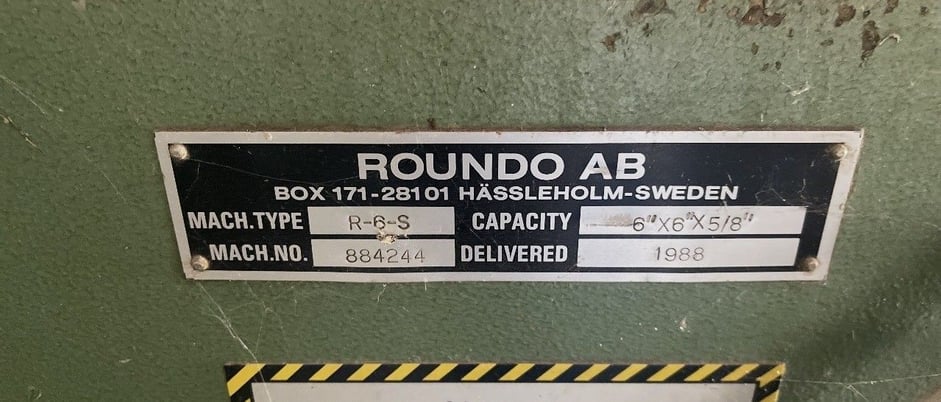 6" x 6" x 5/8" Roundo #R-6-S, angle roll, hydraulic, 18" roll diameter, 20 HP, 23 FPM, 1988 - Image 8