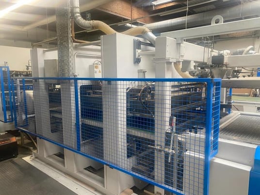 Wemhoner #Basic-1000-Plus, membrane press with pin sy, storage/unwind stand, 2005 - Image 3