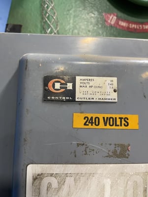 25 Ton, Chicago #285, Press Brake, 96" opening, 7.5 HP, 240 V. - Image 9