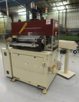 60 Ton, Preco #2024P601, hydraulic, 20" x 24" bed, infeed & exit rolls, Preco infeed reel, like new, 2008 - Image 3