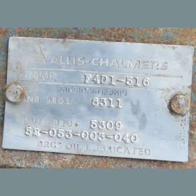 Allis Chalmers #F4D1-516, Centrifugal Pump, 2" inlet, 1" discharge, 30 HP, 575 V. - Image 2