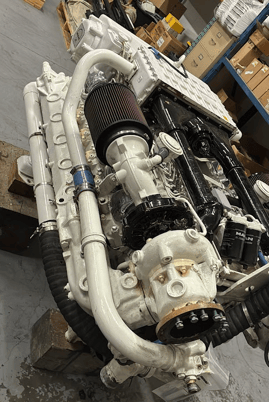 1183 HP Man #D2842 LE 406 V12, marine diesel engine, 2300 RPM, 1000 hours, Ex-Garlington 6, 1998 - Image 4
