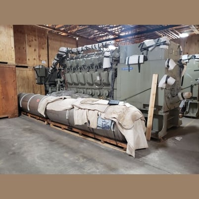 1500 KW Fairbanks Morse ALCO #12-251E, Diesel Generator, 450 Volts, 900 RPM, 2400 HP engine, open-type - Image 1