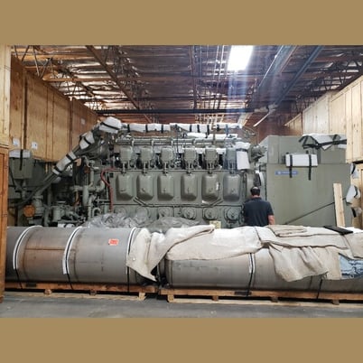 1500 KW Fairbanks Morse ALCO #12-251E, Diesel Generator, 450 Volts, 900 RPM, 2400 HP engine, open-type - Image 2