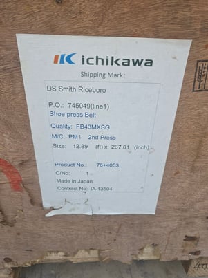 Ichikawa #FB43MXSG Shoe Press Belts, 12.89' x 237.01" - Image 1