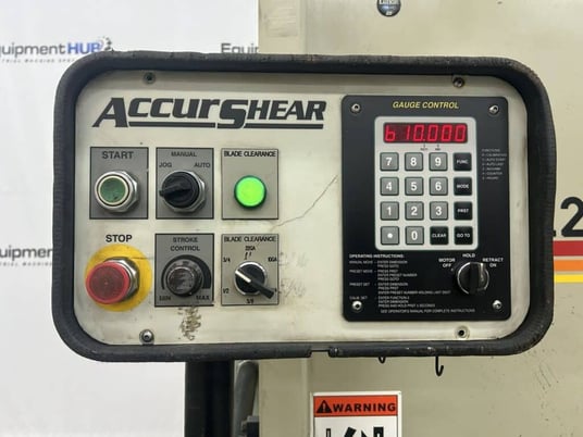 3/4" x 12' Accurshear #675012, hydraulic shear, 48" back gauge, 60 HP, 16 SPM, 2006 - Image 6