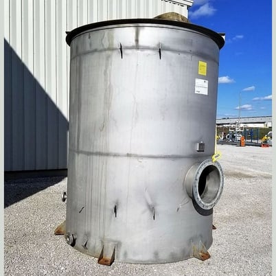2,500 gallon Stainless Steel tank, 84" diameter x 108" tall, 3/16" thick - Image 3