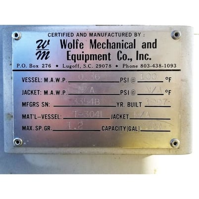 2,500 gallon Stainless Steel tank, 84" diameter x 108" tall, 3/16" thick - Image 8