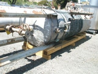 525 gallon Stainless Steel Jacketed Tank, 36" diameter x 10' straight height, dished heads, 18" diameter - Image 2