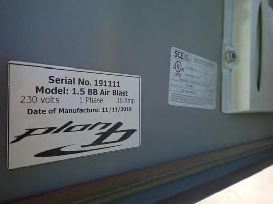 21" x 18" x 36" Dura-Blast #1.5BB-Air-Blast, Rotary Air Blast Cabinet, 7kW system, 1 HP blast wheel, dust - Image 7