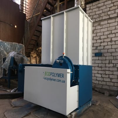 Ecopolymer #ES8.1, Single Rotor Shredder, 22 kW, 800mm Rotor, 36 Knives, 15-80mm Screen, Never Used - Image 2