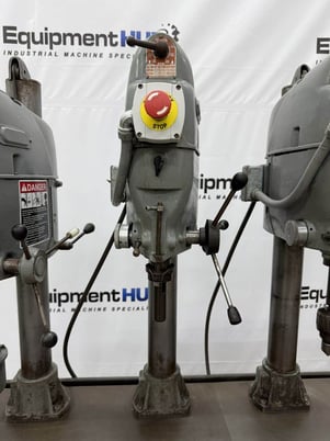 Delta, 4 head gang vari-speed drill press station, 95-3/8" x 23-1/2" table surface - Image 8