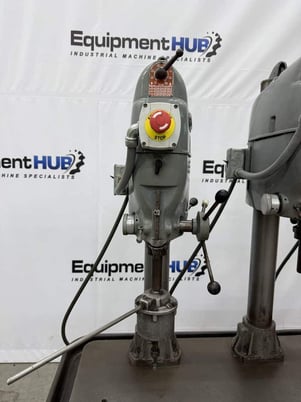 Delta, 4 head gang vari-speed drill press station, 95-3/8" x 23-1/2" table surface - Image 9