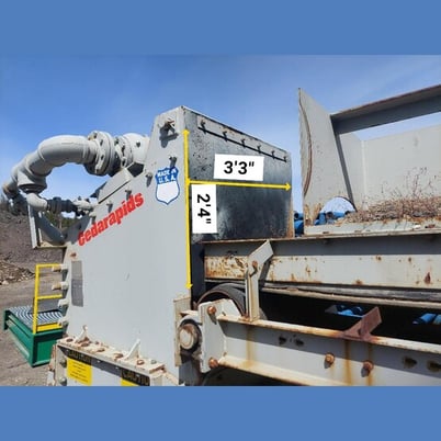 Cedarapids #40, roller bearing hammermill, 39" x 28" feed opening, 75 HP motor - Image 4