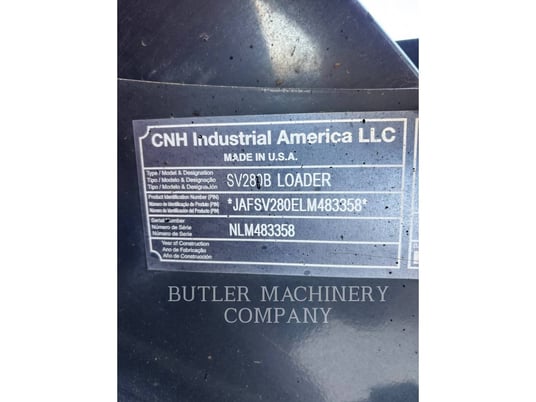 Case/New Holland SV280B, Skid Steer Loader, 3717 hours, S/N: NLM483358, 2020 - Image 6